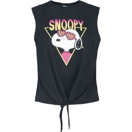 Peanuts Top - Snoopy - On Tour - S tot 3XL - voor Vrouwen - zwart