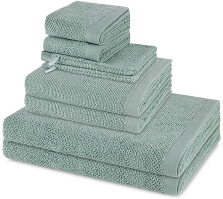 Möve Sonstiges 2 X washandjes 2 X gasten- 2 X douche- 2 X handdoek - in set 8 pack Bliss