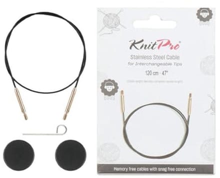 Roestvrij Staal Vaste Verwisselbare Breikabel 120cm met Eindkappen en Kabel Sleutel - 1 Set