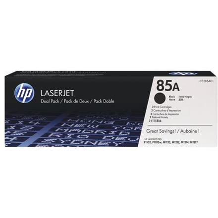 HP Toner 85A Origineel 2-pack Zwart 1600 bladzijden CE285AD
