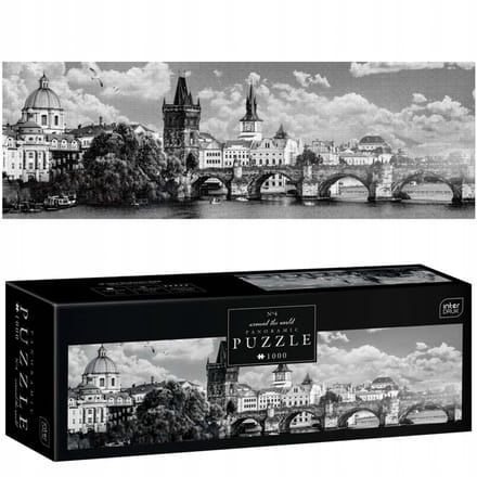 PUZZLE - 1000 STUKJES - Interdruk Panoramische Puzzel 1000 Stukjes Praag Brug - GERONIMO GAMES