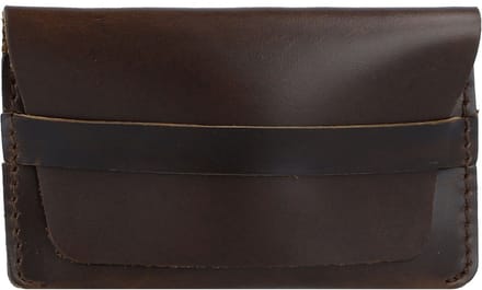 BUCKLE & SEAM Leren kaarthoes Lima Creditcard Case Brown bruine