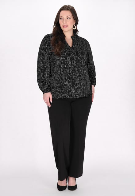 Faina Grote maat blouse vrouwen zwart