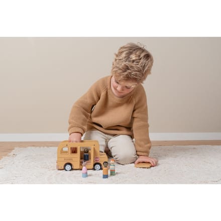 Little Dutch Schoolbus met poppetjes FSC Houten speelgoed