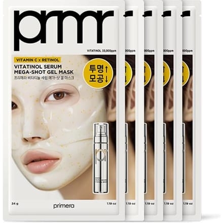 PRIMERA VitaTinol Mega-Shot Masque Gel Set (4 + 1 Feuilles) beige