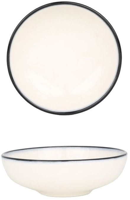Bonna Serveerschaal - Linea Black - Porselein - 10 cm - set van 2