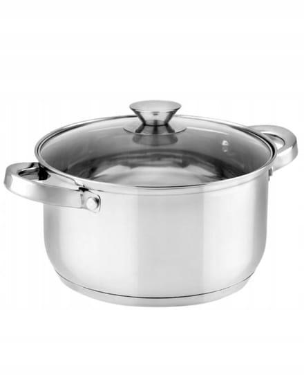 Florina Stilio RVS Pan met Glazen Deksel - 2.3L, 18cm