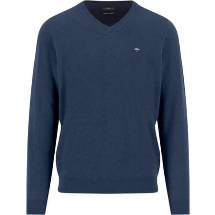 Fynch-Hatton Trui V-Neck Merino Cashmere Night / male