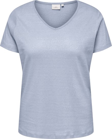 ONLY CARMAKOMA - CARMELODI SS V-NECK TOP JRS - Meisjes - Blouses