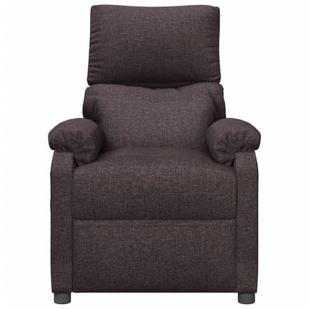 vidaXL Fauteuil verstelbaar stof donkerbruin