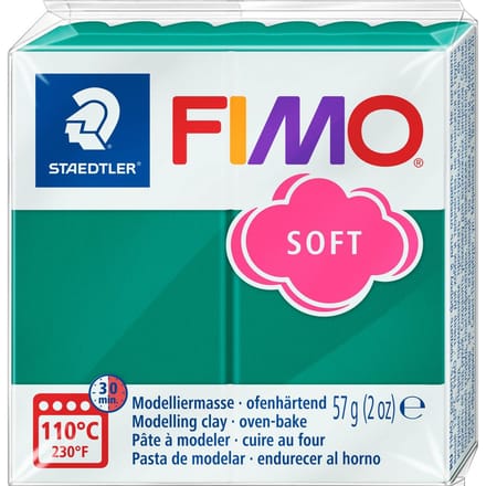 Boetseerklei Fimo soft 57 gram smaragd
