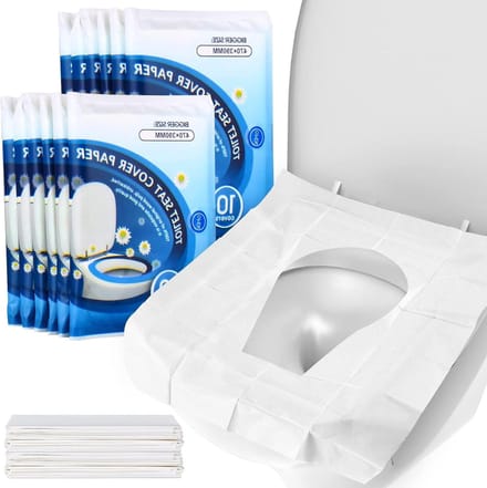 Toilet Seat Covers - Wegwerp Hoezen - Hygiënisch Reizen - XL Flushable Biodegradable - 110 Stuks - Wit