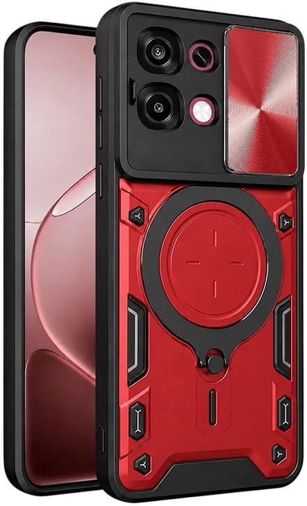 Hoesje geschikt voor Oppo A6 Pro - Techsuit CamGuard Pro Back Cover - Rood