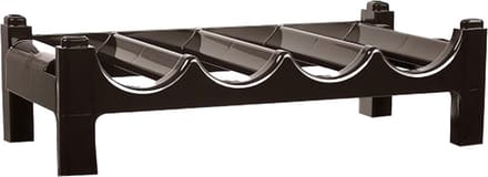 Plastic Forte Wijnrek - stapelbaar - bruin - kunststof - 23 x 43 x 13 cm