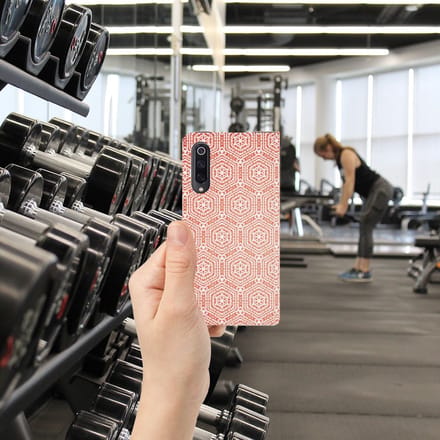 Xiaomi Mi 9 Hoesje met Magneet Pattern Orange