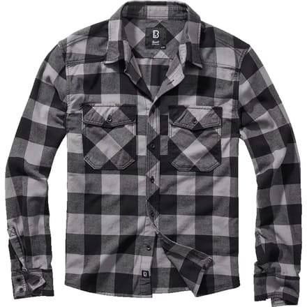 Brandit - Checked Overhemd - 7XL - Zwart/Grijs
