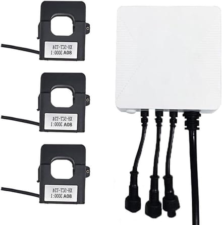 Stroommonitor - Energieverbruik Meter - Energie Verbruik Meten - WiFi Connectiviteit - 80A - Wit