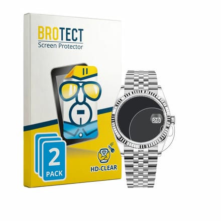 BROTECT - Screenprotector voor Rolex Oyster Perpetual Datejust 36 - Folie Beschermfolie transparant 2 Stuks