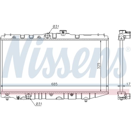 Radiator, motorkoeling NISSENS 64718