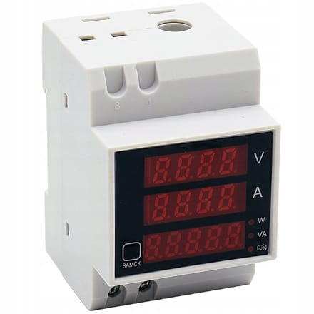 MParts D52-2048 - Digitale Vermogensmeter - DIN Rail - 0-100A