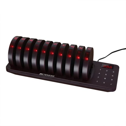 Retekess Gasten Oproepsysteem - 10 Ontvangers - Draadloos - Groot Bereik - Compact Design