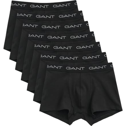 Gant Ondermode Uni Color Trunk 7Pack Zwart / male