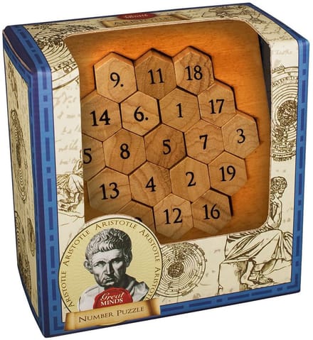 Professor Puzzle houten breinbreker Aristoteles nummerpuzzel educatief.