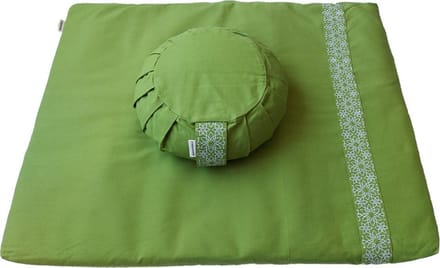 Samarali Groene Meditatie Essentials - Zafu Kussen & Zabuton Mat - Duurzaam en Biologisch