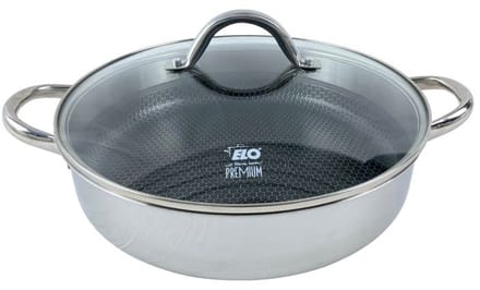 Sautoir 28 cm in 18/10 roestvrij staal met deksel Elo Relief Evolution