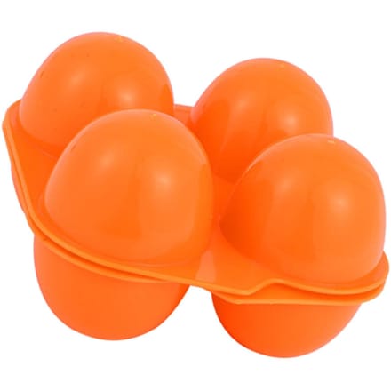Boîtes à œufs carrées 4 alvéoles en plastique réutilisables Anti-chute Boîte de rangement domestique pour extérieur orange