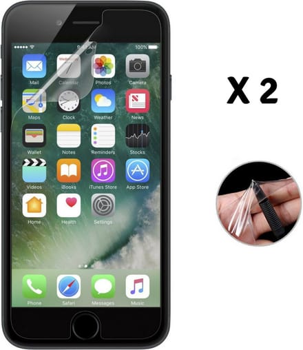 Screenprotector voor iPhone 7 Plus / 8 Plus - 2 stuks Beschermende kunststoffen transparante plastic schermfolie