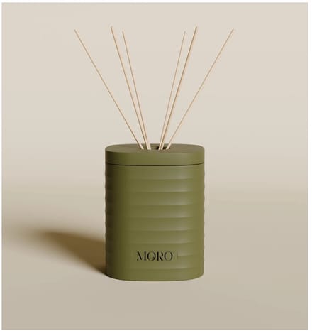 Moro home essentials diffuser 200ml amber & musk olive green
