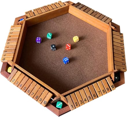 Shut The Box - 6 Spelers - Hout - Dobbelspel - Drankspel - Rekenspel