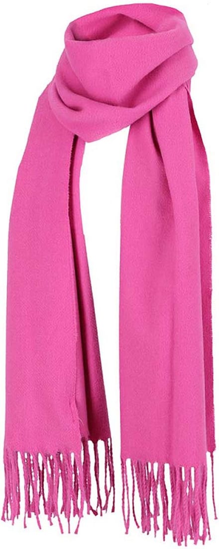 Effen Winter Sjaal Dames Sjaal fuchsia