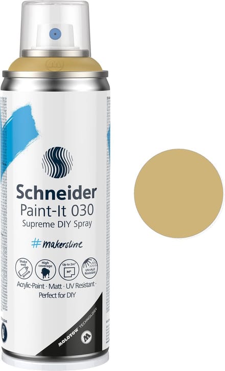 Schneider spuitbus verf - Paint-It 030 - DIY spuitverf - acrylverf - 200ml - goud - S-ML03050066