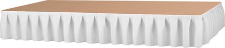 Podiumrok Boxpleat 250% - wit - lengte 410cm