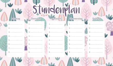 Wallvy Serie - Magnetische Lesrooster - Pastelbos - 45x26cm - Personaliseerbaar