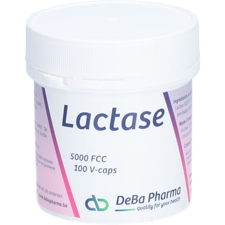 Deba Pharma Lactase 5000 FCC 100 Plantaardige Capsules
