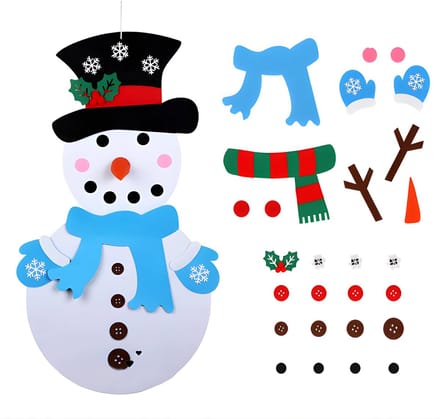 Jojoy - Sneeuwpop - Kerstcadeau - Kerstversiering - Kerst Speelgoed - Kerstdecoratie - Vilt - FELTSNOWMAN