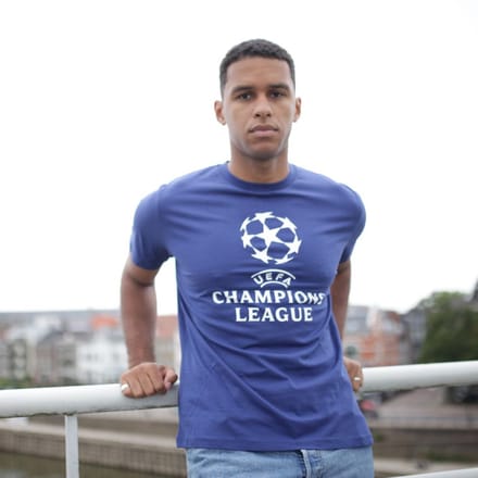 Champions League logo t-shirt senior - blauw - Maat M
