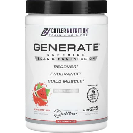 Cutler Nutrition, Product, Verrijkt met Superieure BCAA's en EAA's, Watermeloensmaak, 11,3 oz (321 g)