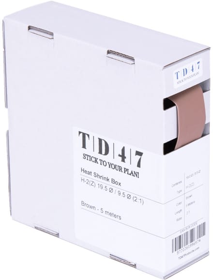 TD47 Krimpkous Box H-2(Z) 19.0Ø / 9.5Ø 5m - Bruin
