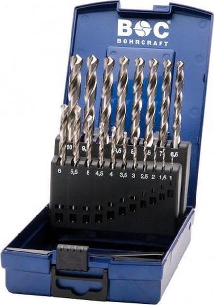 19-delige Bohrcraft borenset DIN 338 spiraalboren HSS-G