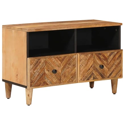 vidaXL - Opbergkasten - Bruin - 70 - x - 33,5 - x - 46 - cm - Massief - Mango - Hout