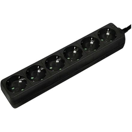 LogiLink LPS238B Stekkerdoos Zwart Randaarde stekker 1 stuk(s)