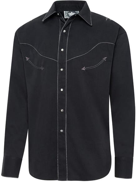 Stars & Stripes - Western Shirt Black Eagle - L