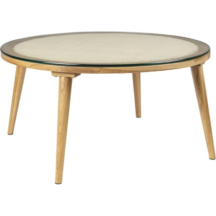 Salontafel Harold rond met rattan | Casa Caron