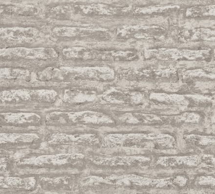STENENLOOK BEHANG | industrieel - Grijs Bruin Wit - A.S. Création Elements 2