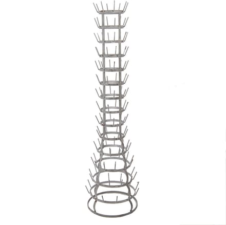 Clayre & Eef Mokkenrek Ø 41x148 cm Grijs Metaal