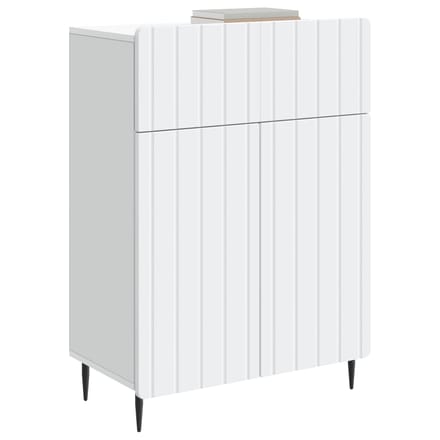 vidaXL - Dressoir - Wit - 66 - x - 34,5 - x - 92 - cm - Bewerkt - hout